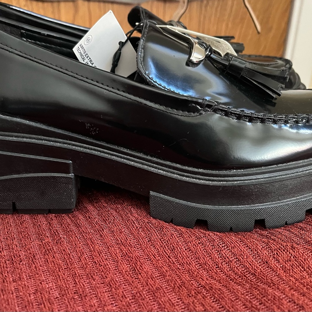 Zara Black Loafers NWT - Picture 3 of 9
